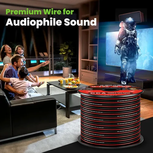 Miniatura 8 de Cable de altavoz Calibre 16, GearIT Pro Series Cable de altavoz 16/2 AWG (100 pies / 30.48 metros) Ideal para altavoces de cine en casa y altavoces