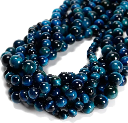 Miniatura 13 de 65 cuentas de jade blanco de 0.236 pulgadas, piedra natural, piedras preciosas redondas auténticas para hacer pulseras de bricolaje, joyas, cuerdas
