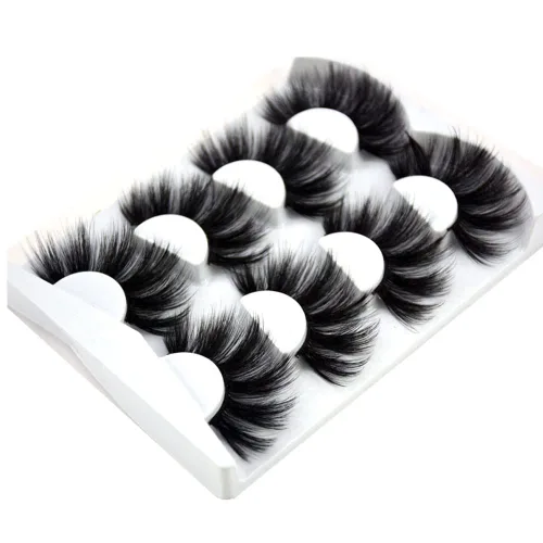 Miniatura 3 de 4/7 pares de pestañas postizas de pelo en 3D cruzadas, finas, suaves, extensiones de pestañas hechas a mano para maquillaje de ojos, MDR-5