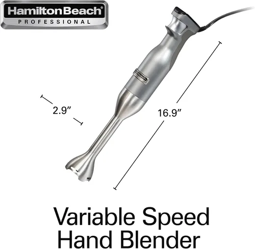 Miniatura 8 de Hamilton Beach Professional Batidora eléctrica de inmersión manual con velocidad variable + pantalla LED, 300 vatios de potencia máxima, batidor