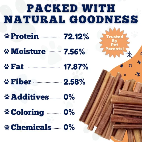 Miniatura 5 de Amazing Dog Treats - Palitos de matón de tamaño mediano de 6 pulgadas (10 unidades) - Palitos de matón a granel para perros - No ocultar huesos