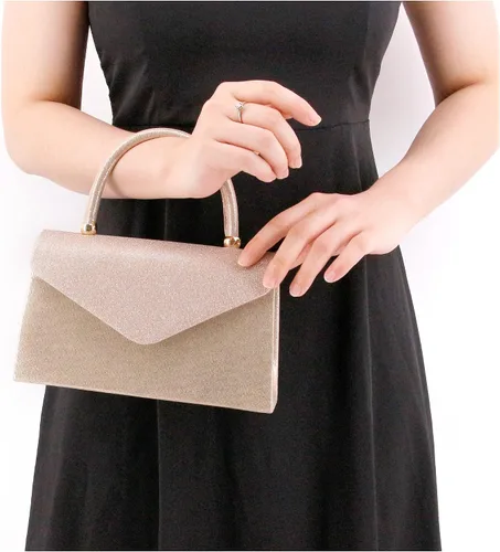 Miniatura 5 de Naimo Bolso de mano de cristal brillante con asa superior bolso de hombro cruzado para boda fiesta novia