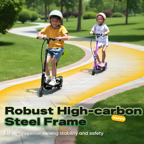 Miniatura 2 de Patinete eléctrico con asiento, altura ajustable para niños de 6 a 12 años, hasta 10 mph y carga máxima de 155 libras, asiento extraíble, 2 estilos