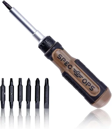 Miniatura 8 de Spec Ops Tools Destornillador multi-bit, 6-en-1, bits magnéticos de doble cara, eje de acero Cr-Mo, 3% donado a veteranos