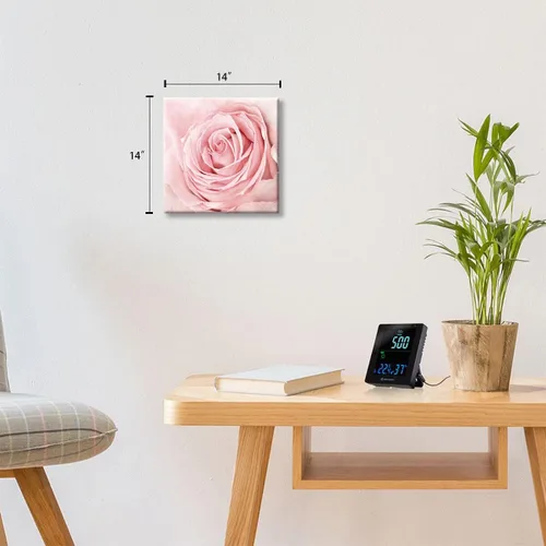 Miniatura 2 de Lienzo de primer plano con rosas rosadas, arte de pared rosa rubor, decoración de baño, luz estética, decoración de dormitorio, obras de arte