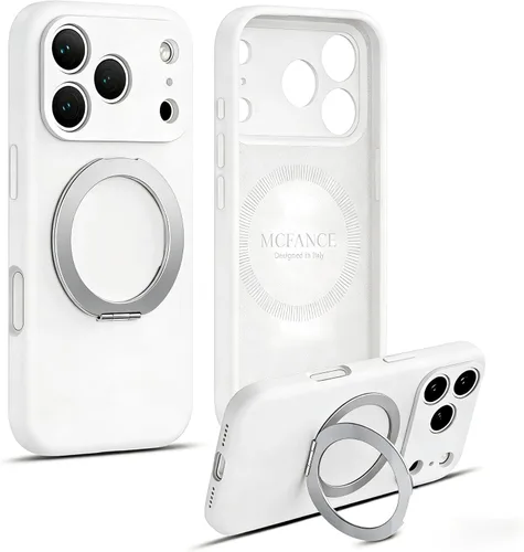 Miniatura 88 de Funda de silicona con soporte para iPhone 17 Pro [compatible con MagSafe] [Protección completa de la cámara] (6.3 pulgadas 2025), fundas de teléfono