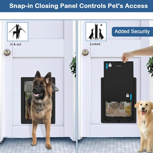 Miniatura 3 de CEESC Puerta Grande para Perros para Mascotas de Hasta 100 lb, Puerta para Mascotas Resistente a la Intemperie para Gatos y Perros, Duradera, Panel