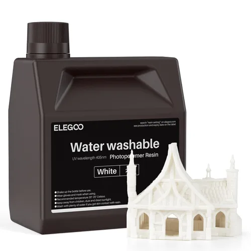 Miniatura 21 de ELEGOO - Resina de impresora 3D lavable al agua LCD de curado UV 405nm, resina de fotopolímero estándar para impresión LCD 3D para Marte Saturno