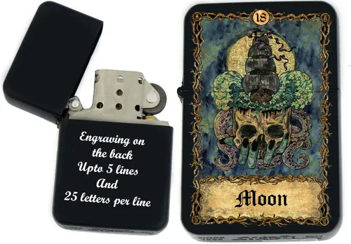 Miniatura 33 de Tarjeta de tarot personalizada, mazo de tarot de huesos eternos mayores, tarjetas coloridas, regalos coleccionables únicos, encendedores a prueba