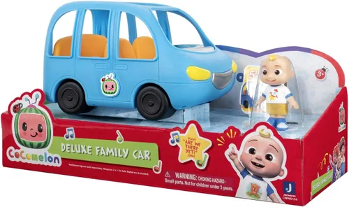 CoComelon Coche divertido familiar con sonidos – Incluye JJ – reproduce clip de canción, are we there yet – Juguetes para niños, niños pequeños y