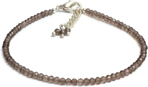 Miniatura 121 de Gempires - Pulseras de cuentas de piedras preciosas hechas a mano, ligeras, de cristal, para uso diario, hipoalergénicas, de 8 pulgadas, chapadas