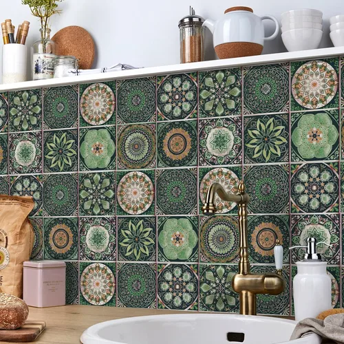 Miniatura 8 de 24 calcomanías para azulejos para despegar y pegar, pegar en azulejos en muro para cocina, azulejos de pared, azulejos de baño, calcomanías