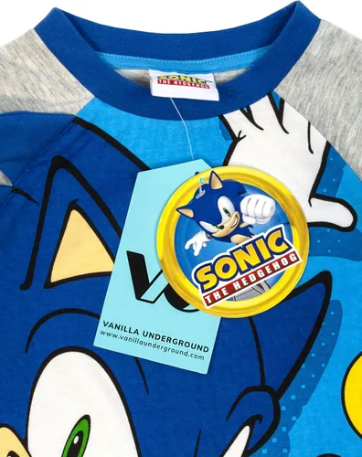Miniatura 5 de Sonic The Hedgehog Pijama para niños, disfraz de personaje azul para niños, Gris
