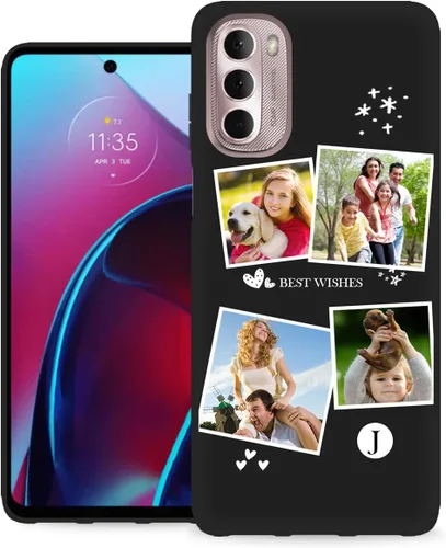 Miniatura 24 de Funda personalizada para Motorola Moto G Stylus 2020 con nombre de foto, texto y foto, GStylus personalizado -20 funda suave y fina (negro) de 6.4
