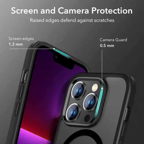 Miniatura 6 de ESR Funda magnética híbrida con HaloLock compatible con MagSafe, compatible con funda para iPhone 13 Pro Max, protección de grado militar, parte