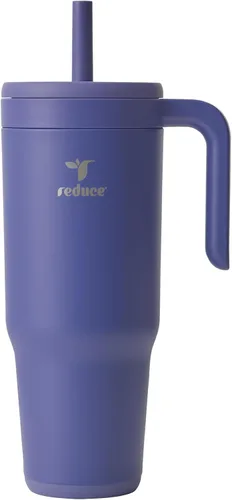 Miniatura 19 de REDUCE Chiller - Vaso térmico aislado al vacío de 40 onzas con pajita de silicona a prueba de derrames, tapa de Tritán sostenible con marcadores