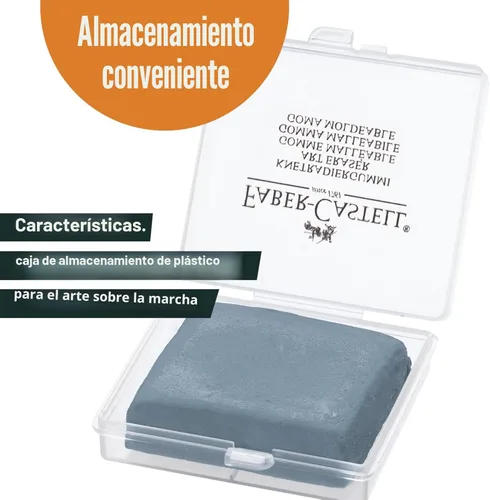 Miniatura 7 de Faber-Castell Gomas de borrar - Drawing Art - Borradores amasados, tamaño grande, color gris, paquete de 4