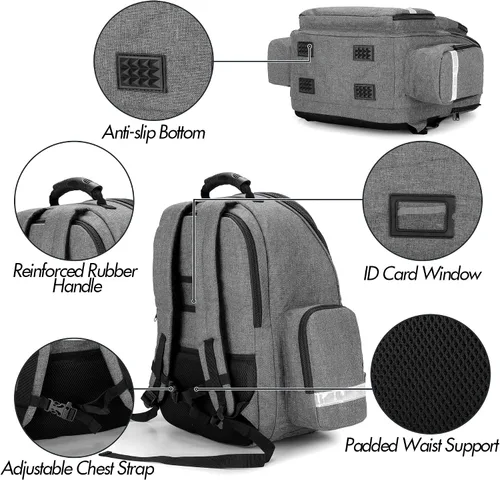 Miniatura 2 de Trunab Bolsa de primeros auxilios para trauma, mochila vacía, kits de emergencia médica, paquete de bolsa de salto para emergencias médicas, EMS