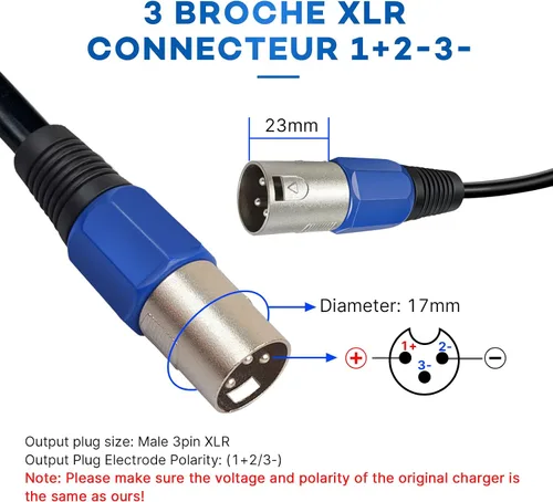 Miniatura 3 de Cargador de 58.8V 2A Conector XLR de 3 pines para baterías de litio de 52 V, adaptador de corriente con pantalla HD de voltaje de carga actual