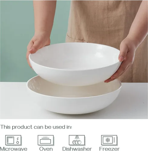 Miniatura 3 de DOWAN Tazones de sopa, cuenco de ramen para fideos, cuencos grandes de cereales de 39 onzas para cocina, tazones decorativos de 7 pulgadas, aptos