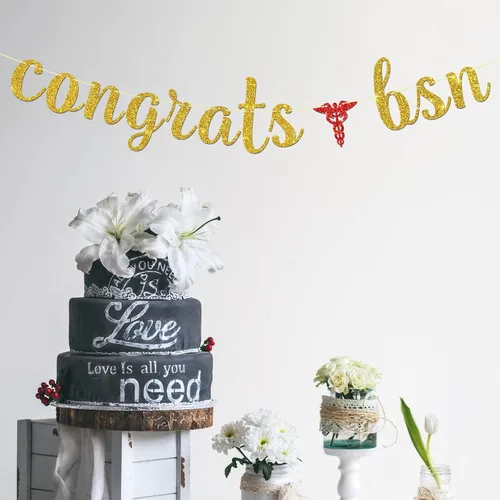 Miniatura 7 de Maicaiffe Cartel de felicitaciones BSN – BSN 2026 suministros de fiesta – Congrats Grad High School College Graduation Escuela de Enfermería