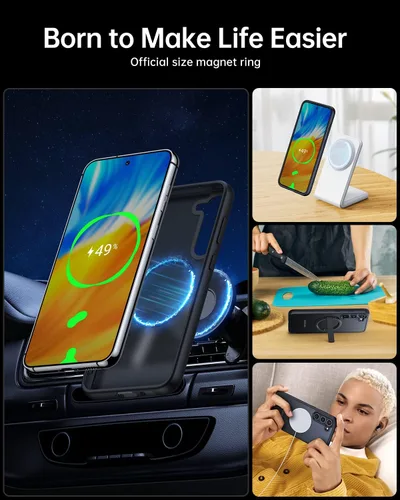Miniatura 2 de Meifigno Magic Mag Series - Funda para Samsung Galaxy S23 Plus (6.6 pulgadas), compatible con MagSafe y protección de grado MIL, parte trasera mate