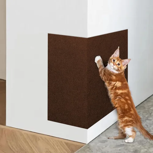 Miniatura 19 de ENONCI Protector de esquina de pared de sofá de 23.6 x 15.8 pulgadas para gatos de interior, protector de muebles antiarañazos contra arañazos