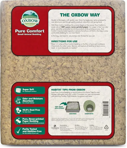 Miniatura 2 de Oxbow Pure Comfort Cama, Cama para Conejo, Hámster y Cobaya, Suministros de Conejito para Caja de Arena, Seguro para Mascotas, 99.9% Sin Polvo