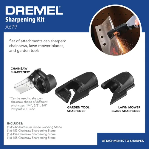Miniatura 2 de Dremel A679-02 - Kit de accesorios para afilar herramientas de jardinería al aire libre