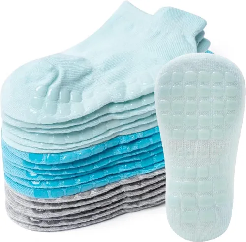 Miniatura 19 de Calcetines tobilleros antideslizantes para bebés con agarraderas para caminar de 0 meses a 7 años