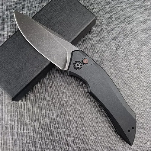 Miniatura 3 de HUAAO Cuchillo plegable de 3.3 '' 9Cr13MoV Hoja de acero T6 Aviación Manijas de aluminio al aire libre EDC Herramientas Navajas de bolsillo con clip