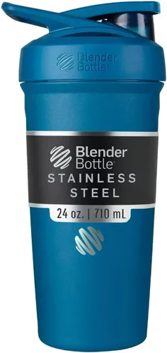 Miniatura 11 de BlenderBottle Sport - Botella aislada de acero inoxidable con batidor de alambre, 24 onzas, color bosque – Batidos de proteína e hidratación