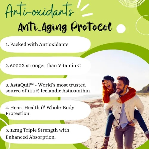 Miniatura 2 de Advanced Bionetix Triple Strength AstaQuil™ Astaxantina Fórmula de alta biodisponibilidad, 60 cápsulas blandas de aceite de coco orgánico para una