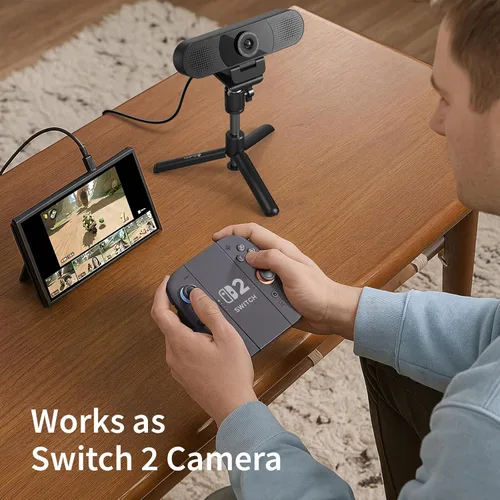 Miniatura 6 de Cámara web EMEET C960 con trípode, cámara web 1080P con micrófono, trípode mini de altura ajustable, cámara web C960 con cubierta de privacidad