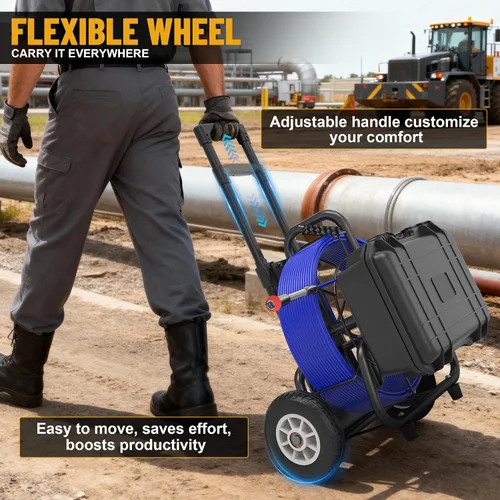 Miniatura 6 de Cámara de alcantarillado autonivelante impermeable IP68 con localizador, cable de fibra de vidrio de 200 pies de 0.276 in y sonido de 512 Hz