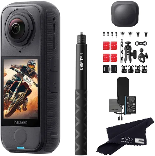 Miniatura 10 de Insta360 Paquete de motocicleta X4 Air Cámara de acción impermeable 8K 360 más ligera para aventuras épicas, lentes reemplazables El paquete
