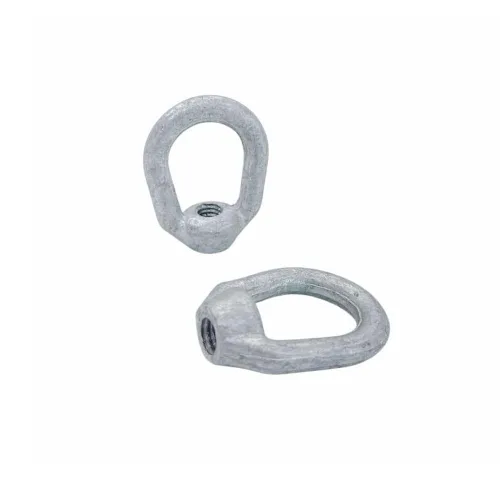 Miniatura 4 de 2 piezas 5/16" tuerca de ojo galvanizada sumergida en caliente con 3/8"-16 UNC grifo 1,250 libras WLL