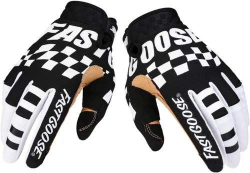 Cuadrícula cuadrada MTB Cool motocicleta bicicleta dedo completo Off-Road Racing Guantes deportes al aire libre para hombres mujeres y montañismo