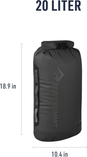 Miniatura 6 de Sea to Summit Big River Bolsa seca, almacenamiento seco de alta resistencia, 20 litros, negro intenso Negro azabache