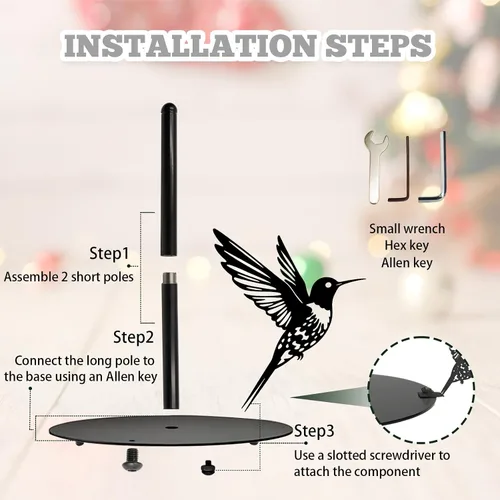 Miniatura 4 de Bird Paper Towel Holder, Bird Countertop Kitchen Decor Indoor with Round Base, Birds Lover Gifts, Iron Birds Napkin Holder Stand Accessories for