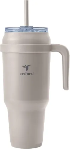Miniatura 47 de Reduce Vaso de acero inoxidable de 50 onzas con asa, doble pared aislada al vacío, taza de viaje, tapa a prueba de sudor y popote reutilizable
