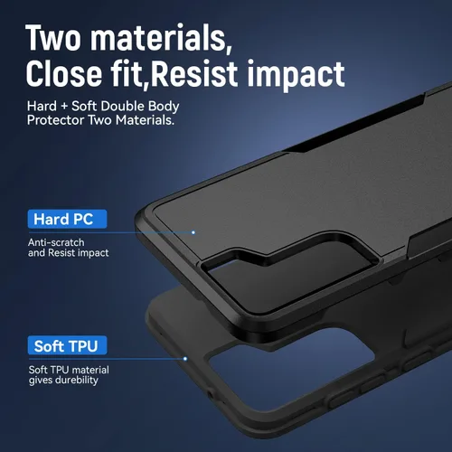 Miniatura 5 de Funda para Samsung Galaxy S21 Plus, con protector de pantalla HD [probada contra caídas de grado militar], funda protectora resistente a prueba
