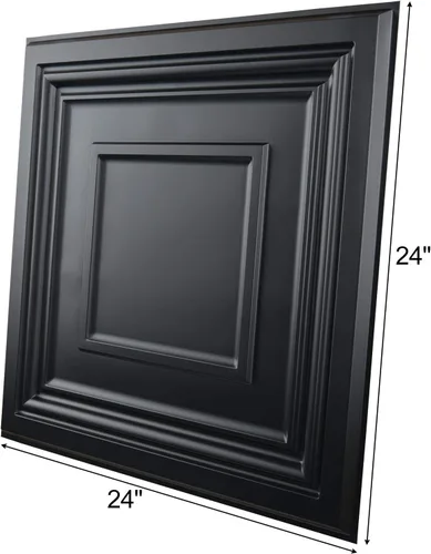 Miniatura 14 de Art3d Panel de Pared de Diamante 3D de PVC Dentado a Juego-Negro Mate, para Decoración Interior Residencial y Comercial Diamante mate negro