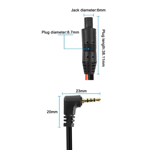 Miniatura 7 de MEIRYFA - Cable de cámara de visión trasera de 4 pines, cable de 4 pines macho a macho de 0.098 pulgadas, cable de extensión de espejo retrovisor