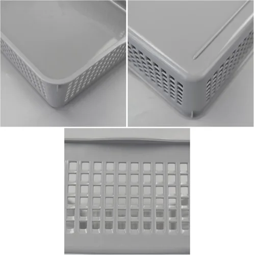 Miniatura 2 de Bandejas de plástico poco profundas, cesta de almacenamiento de papel de oficina, juego de 6