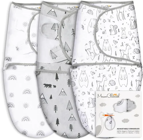 Miniatura 18 de Mama Cheetah Saco de envolver para bebés prematuros, saco de dormir orgánico para bebés prematuros, manta para envolver prematuros, envolturas