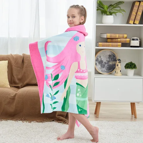 Miniatura 7 de Toallas de baño para niños, toalla para niños y niñas con capucha para playa, baño, piscina, toallas de natación de 30 x 50 pulgadas, tamaño grande