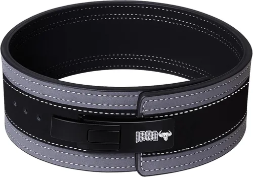 Miniatura 20 de IBRO Cinturón de palanca para levantamiento de pesas – Cinturón de 8 mm, 10 mm o 13 mm de potencia extrema y resistencia en cuero genuino - Para