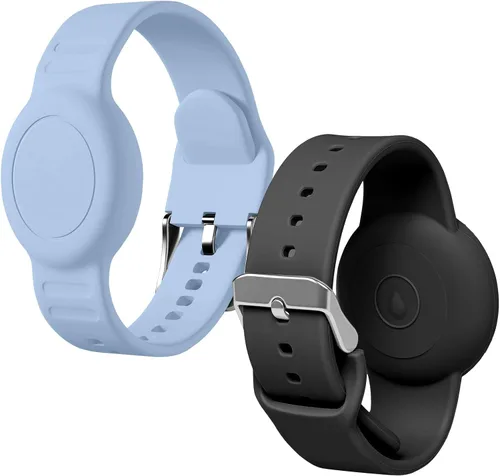Pulsera para AirTag para niños, impermeable, linda impresión para soporte de AirTag para niños con silicona suave, cobertura completa, antipérdida