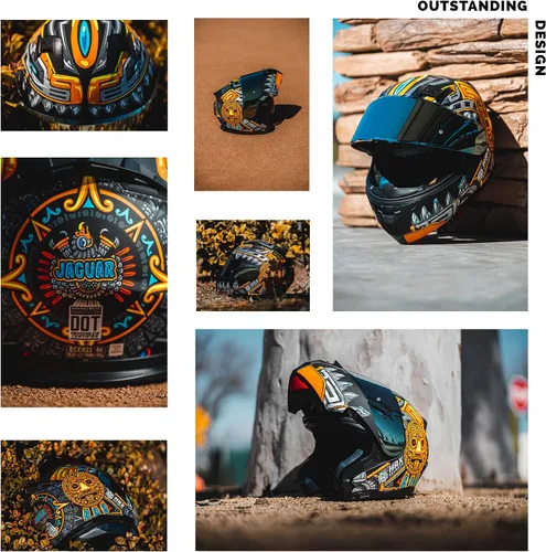 Miniatura 5 de HAX Amatista Casco Modular de Motocicleta con Visera Dual Abatible - Casco Aprobado DOT/ECE, Ligero, Cómodo y Elegante para Hombres y Mujeres